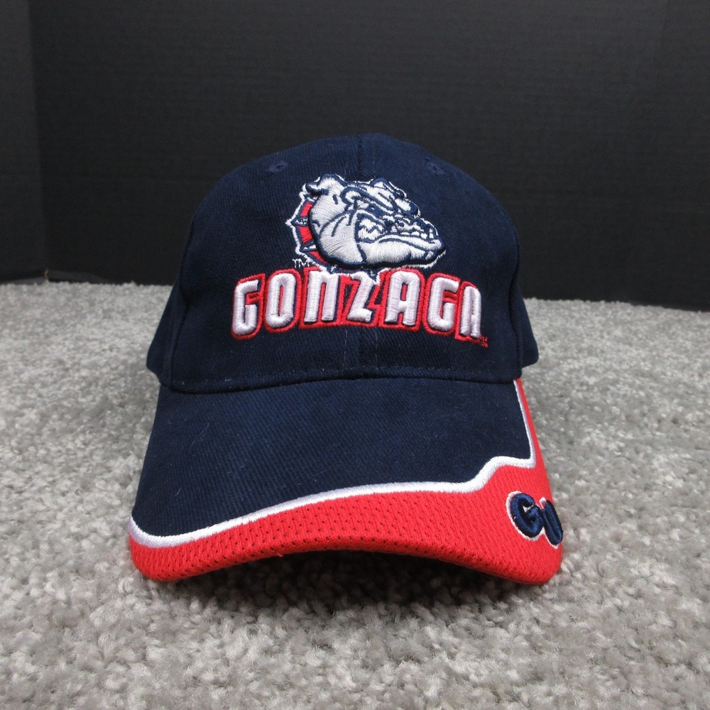 Vintage Gonzaga Bulldogs Hat Cap‎ Mens Strap Back Blue Red Colosseum Basketball